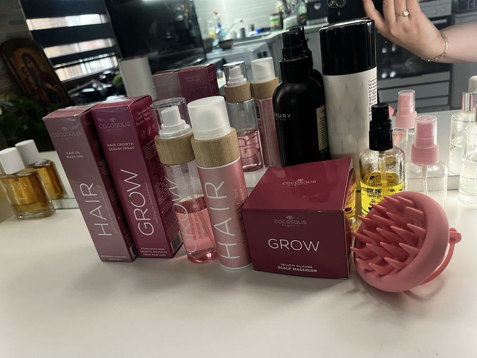 Cocosolis маска,срей за разтеж на косата и масажор