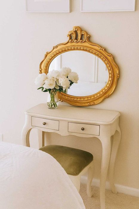 Овално огледало - Голд