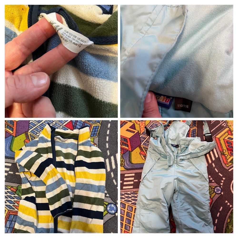 Pantaloni de ski 110/116 cm LUPILU si polar HM 6-7 ani