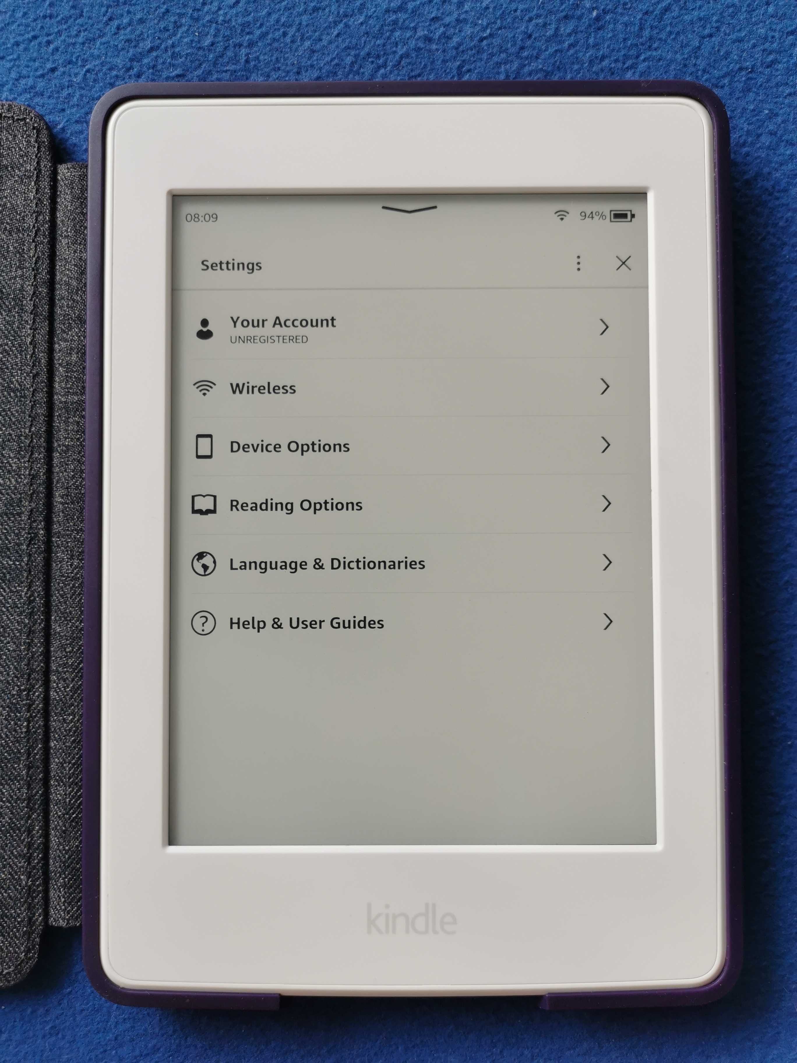 четец Kindle Paperwhite 3, 7 Gen. с подсветка,  бял/черен