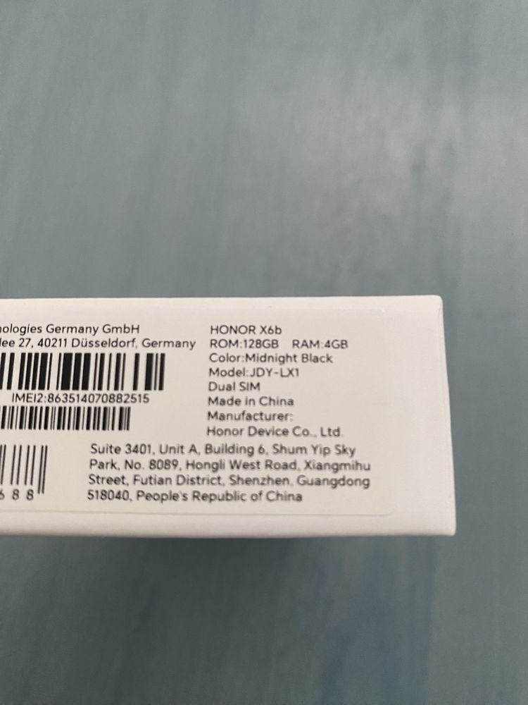 Телефон Honor X6b 128GB ROM 4GB RAM