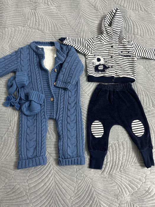 Утепленный ромпер с мехом и костюмчик 1500 тенге