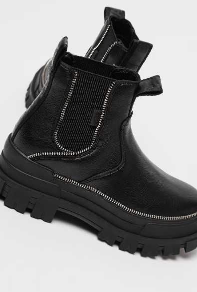 Buffalo - Боти от еко кожа с масивна подметка