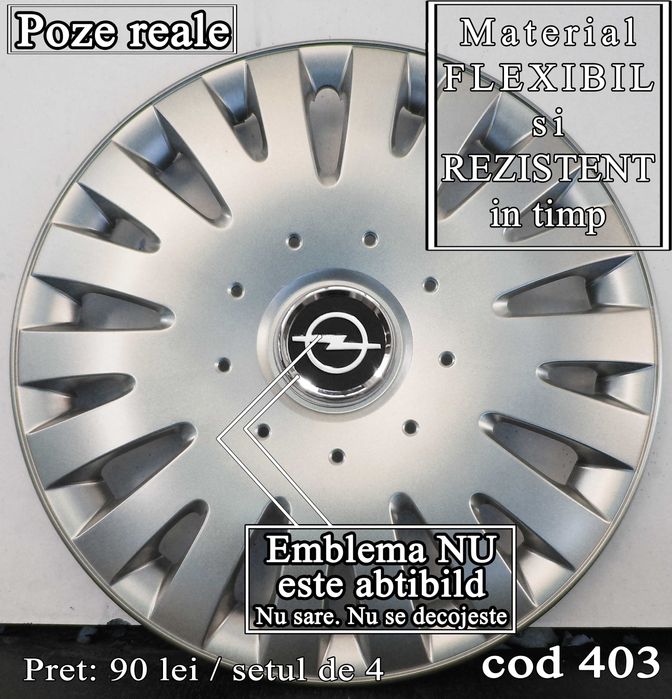 Capace roti 16 Opel - Livrare cu verificare