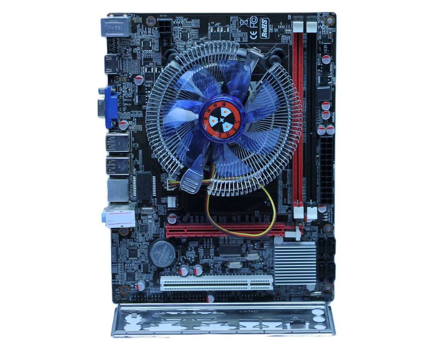 Мат.Плата PGA 989 Noname HM55 2x DDR3 В комплекте I3-370M 2.40GHz +Fan
