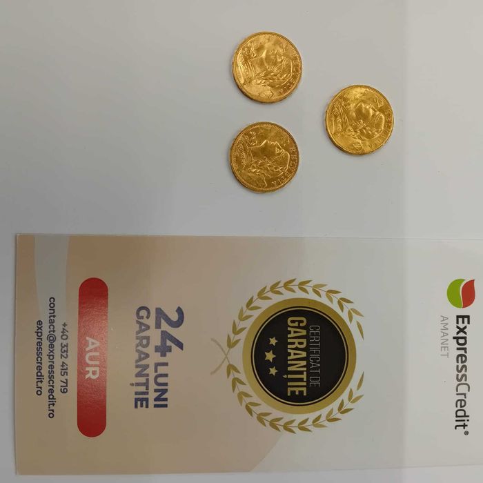 moneda 21.6k 20 franci (ag49 Esplanada b.6820) * 2 ani garantie