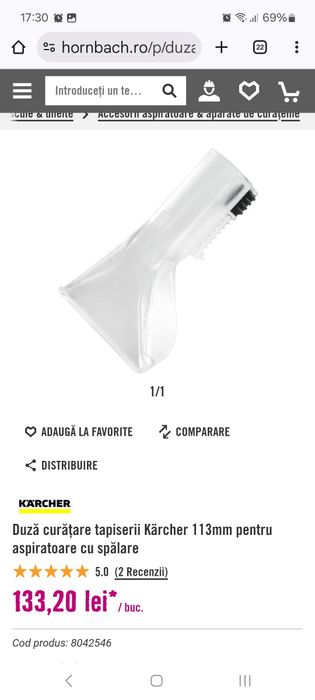 Furtun karcher SE4001, SE4002 si duza injectie-extractie