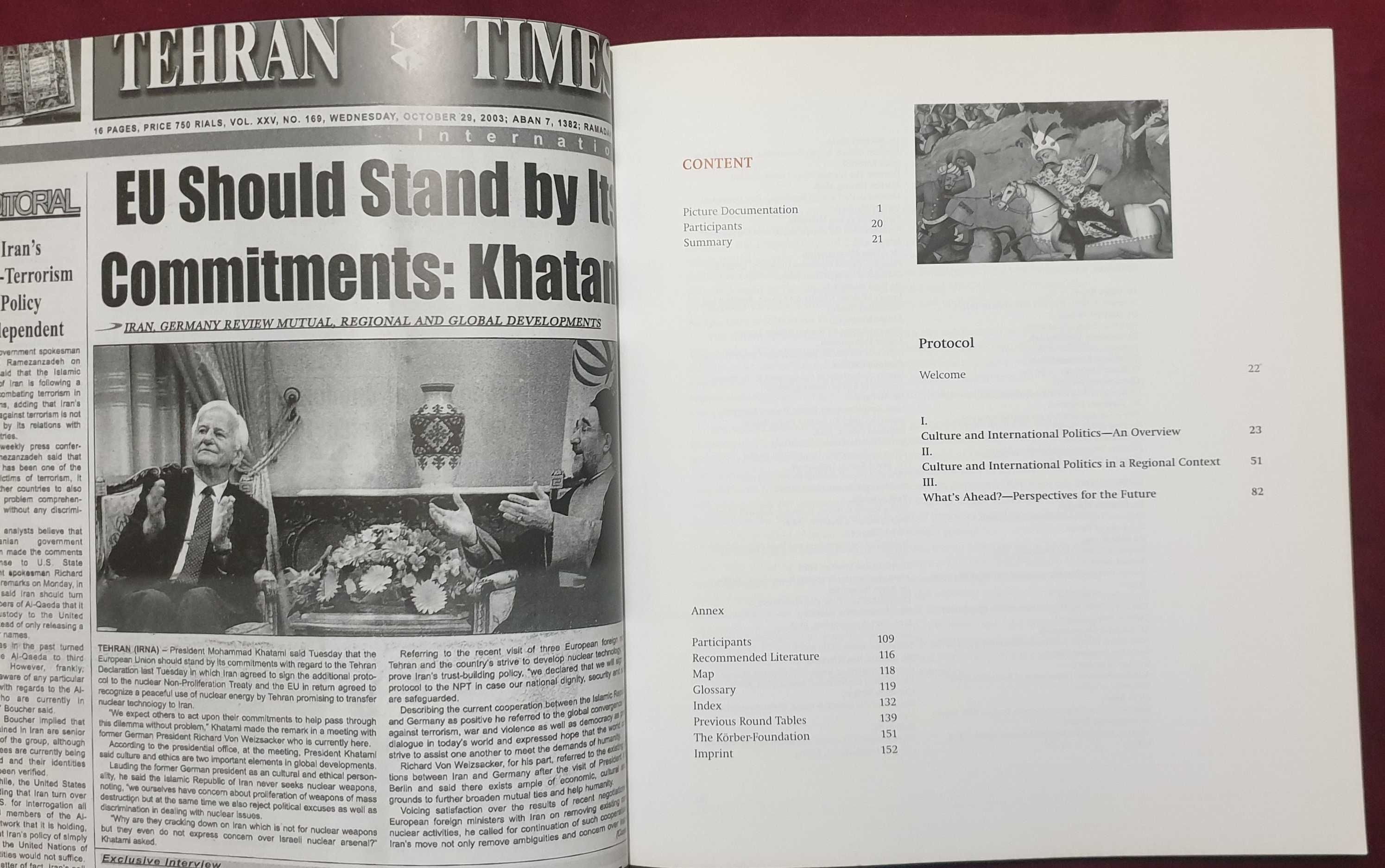 The Middle East and Western Values. A Dialog With Iran