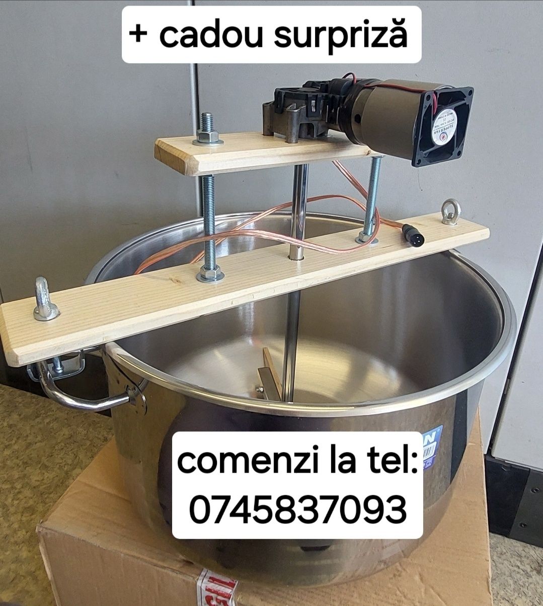 Mixer pe oală de inox pentru gemuri și zacuscă