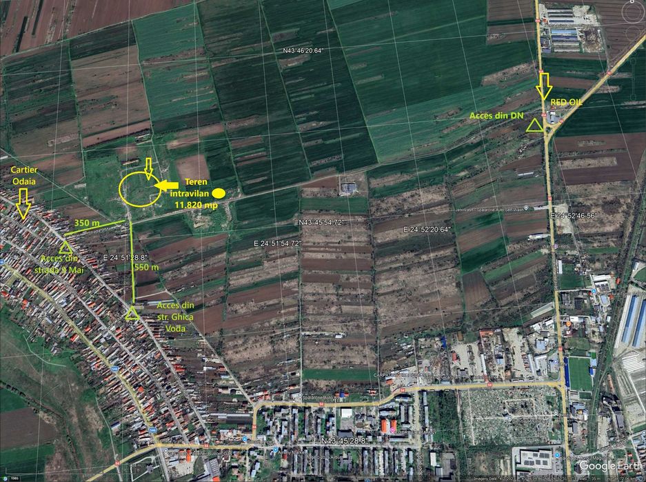 Teren intravilan de vânzare, 11820 mp, oportunitate investiție