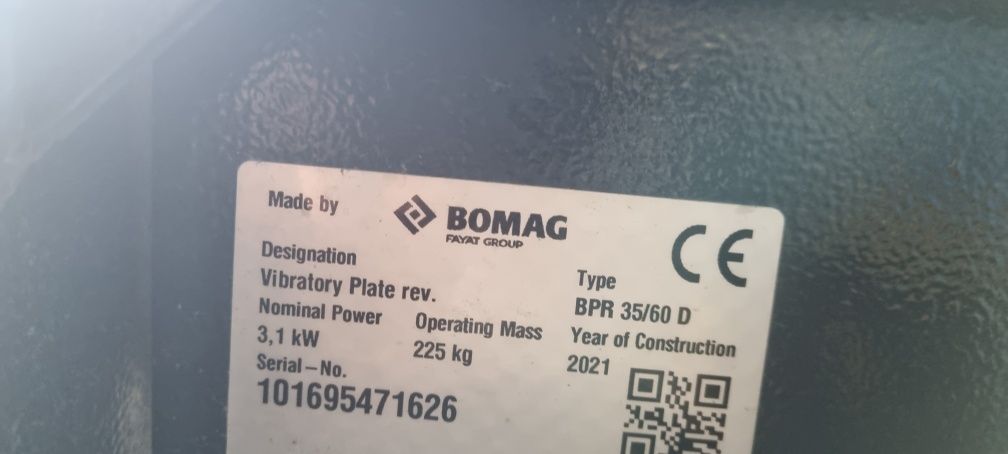 Placa compactoare Bomag BPR 35/60 D din 2021 de 225 kg