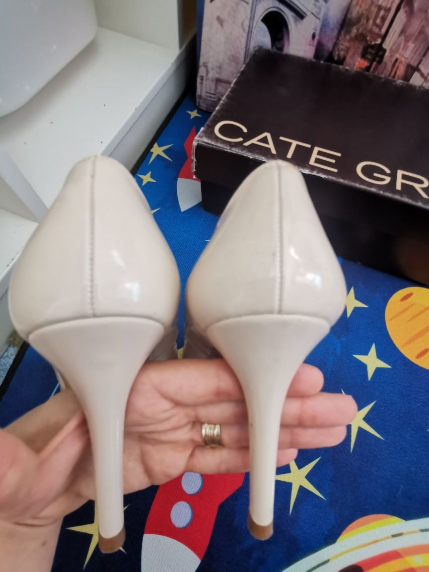 Pantofi piele Cate Gray, masura 36