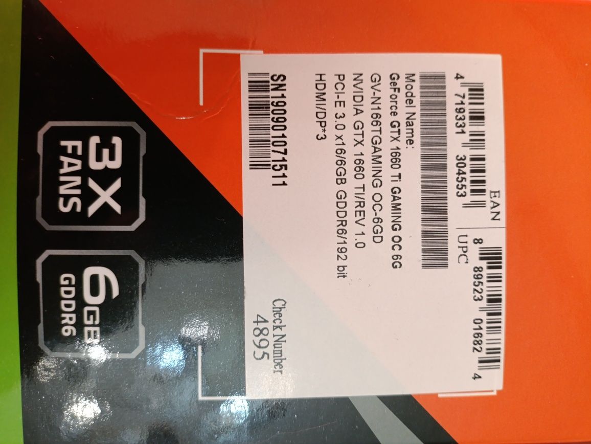 Продаётся видеокарта 1660ti