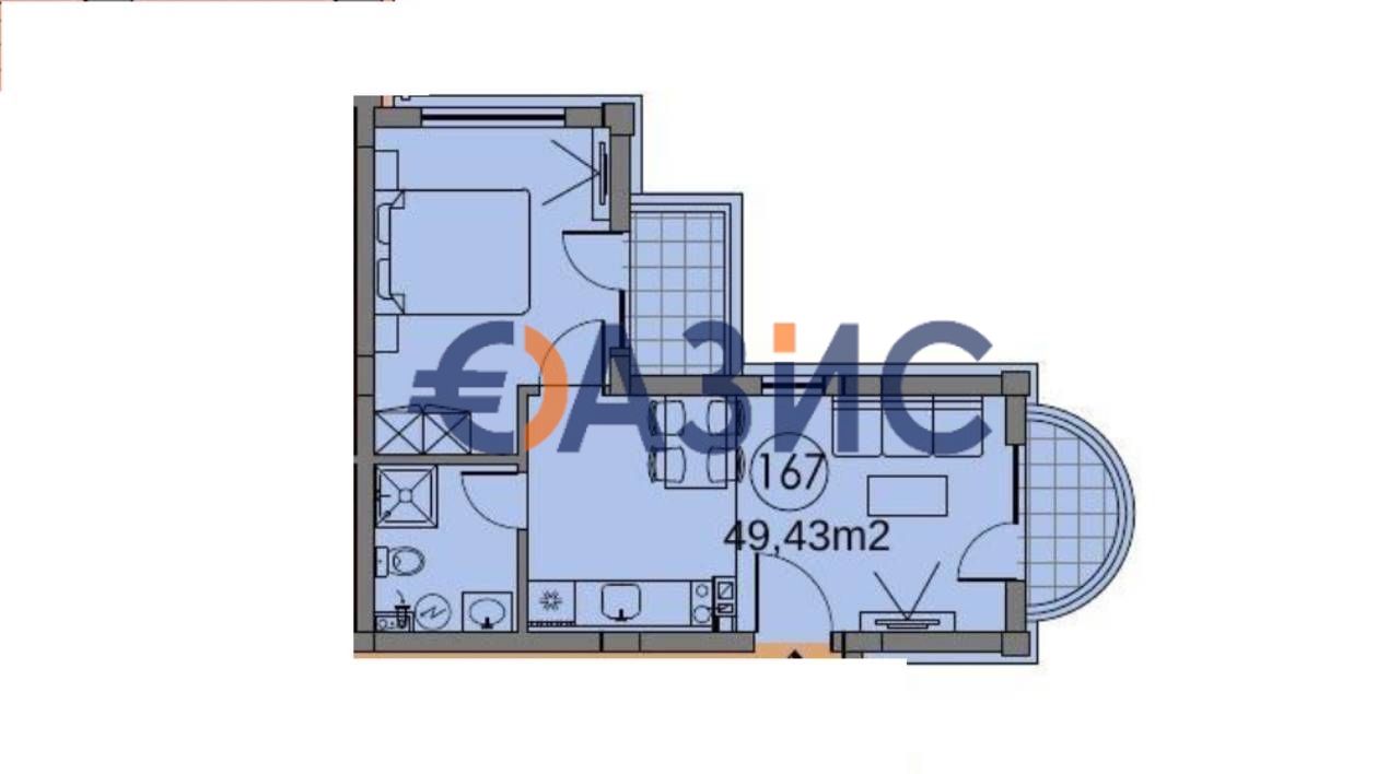 Продава се Двустаен апартамент в к.к. Слънчев бряг - 59 кв.м за 1448 €/кв.м - Снимка #7
