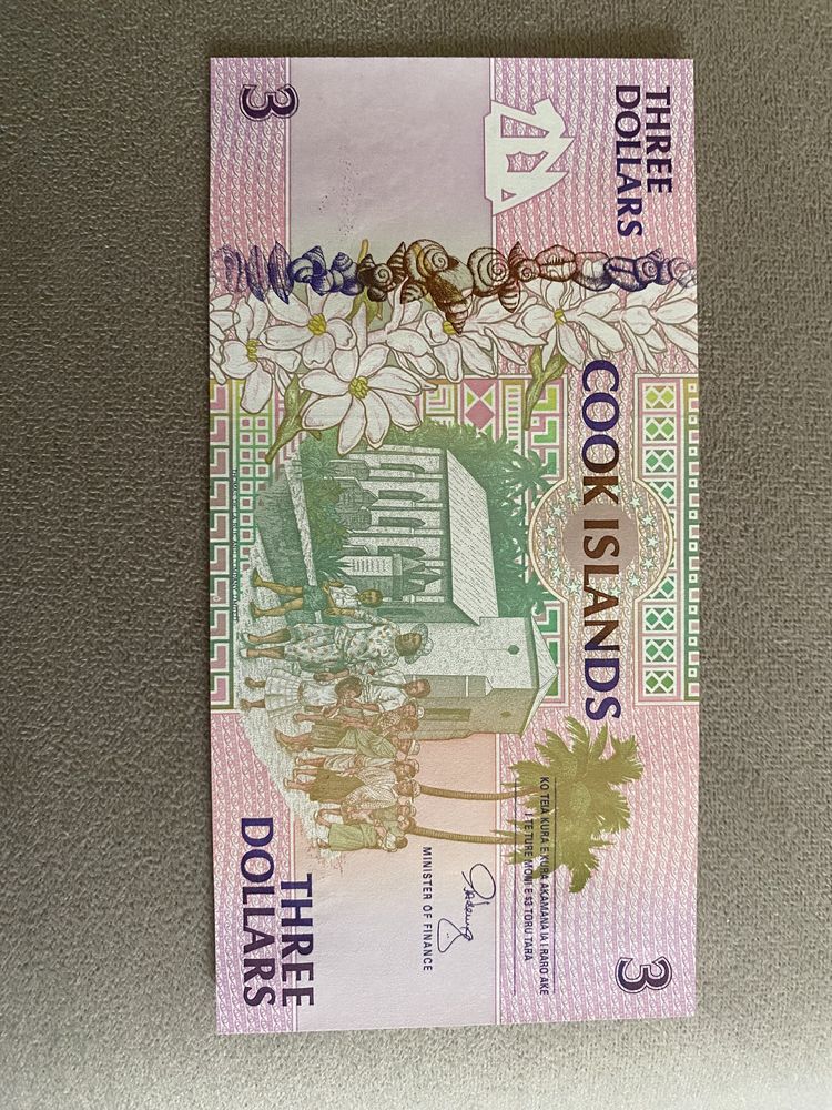 Cook islands остров Кук банкнота