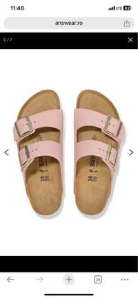 Birkenstock papuci din nubuc Arizona