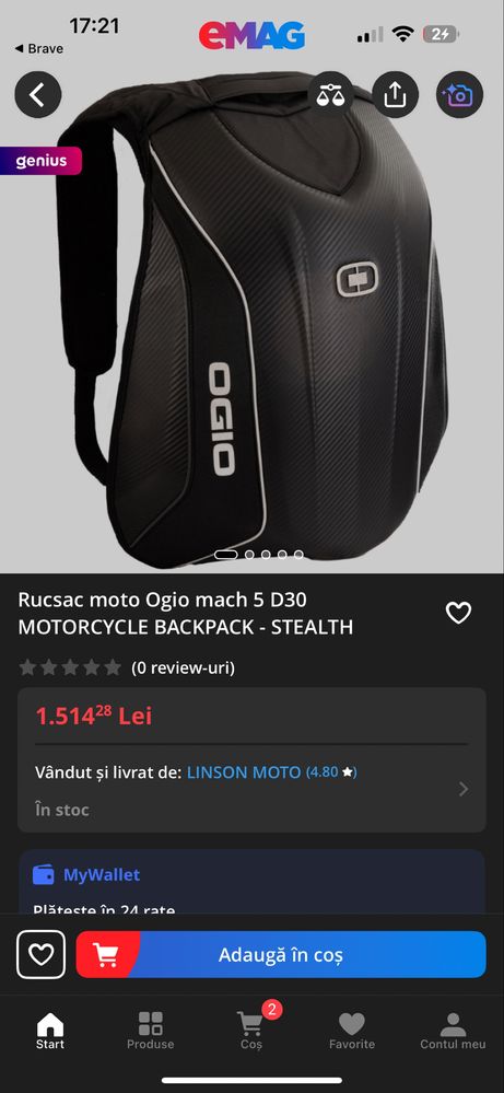 Rucsac moto Ogio mach 5 D30 MOTORCYCLE BACKPACK - STEALTH