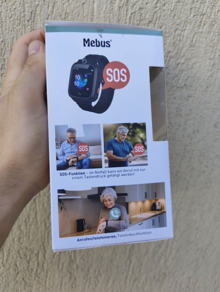 Смарт часовник за възрастни Mebus с SOS функция