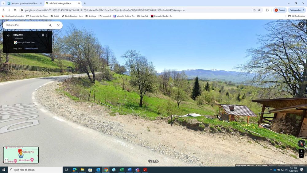 Vand teren intravilan 1000mp in zona turistica Rusu Parang