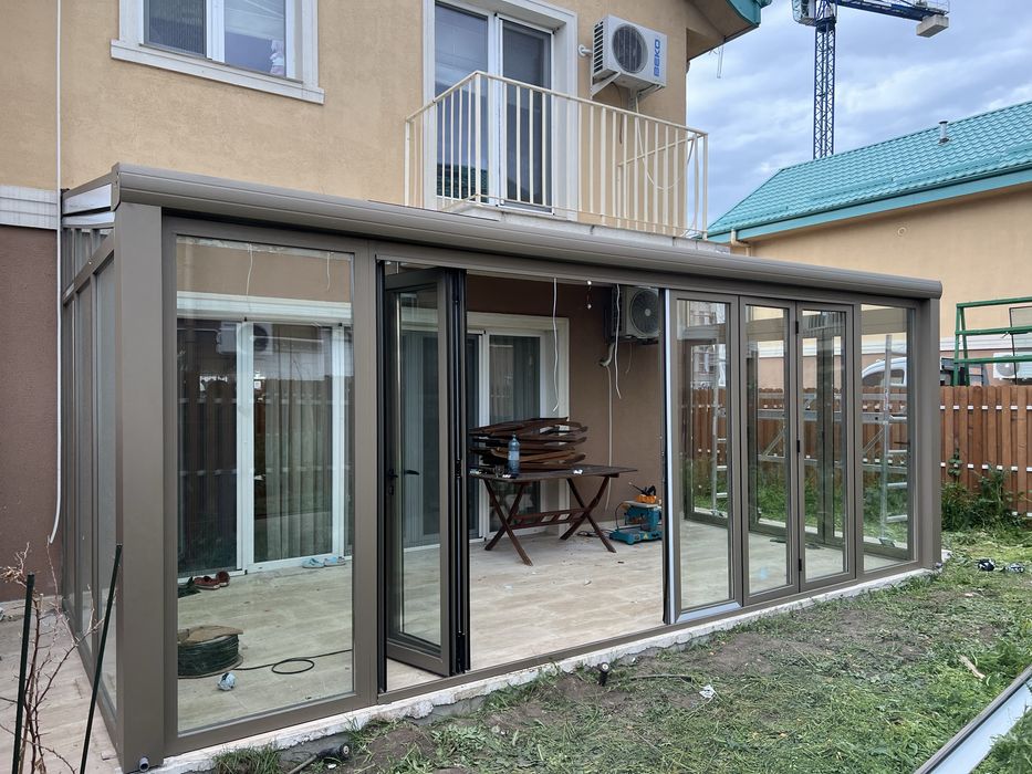 Terasa , pergole retractabile , rooling roff ,tavan fix ,ferestre PVC
