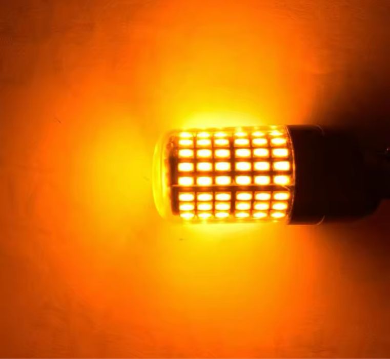 жълти лед крушки 12v ba15s