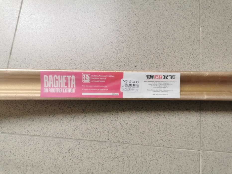 Bagheta polistiren extrudat 200 cm - pachet 4 buc sigilat