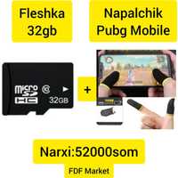 Fleshka 32gb micro sd Aksiya! Bonusga Pubg mobile uchun napalchik