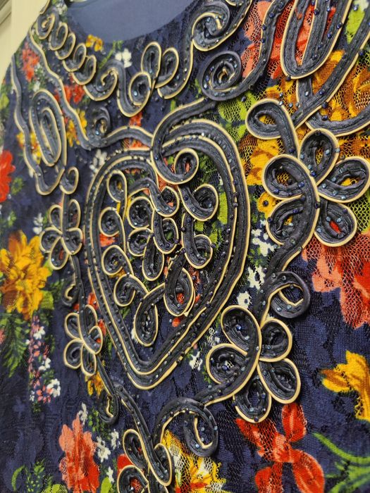 Cămașă/Rochiță, cu imprimeu floral și dantelă