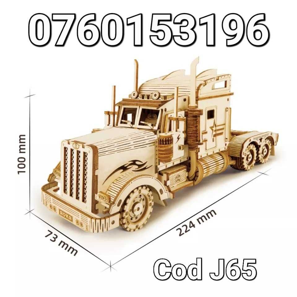 Puzzle 3D Tir-Camion American Modern-Din Lemn-286 Pcs-J65