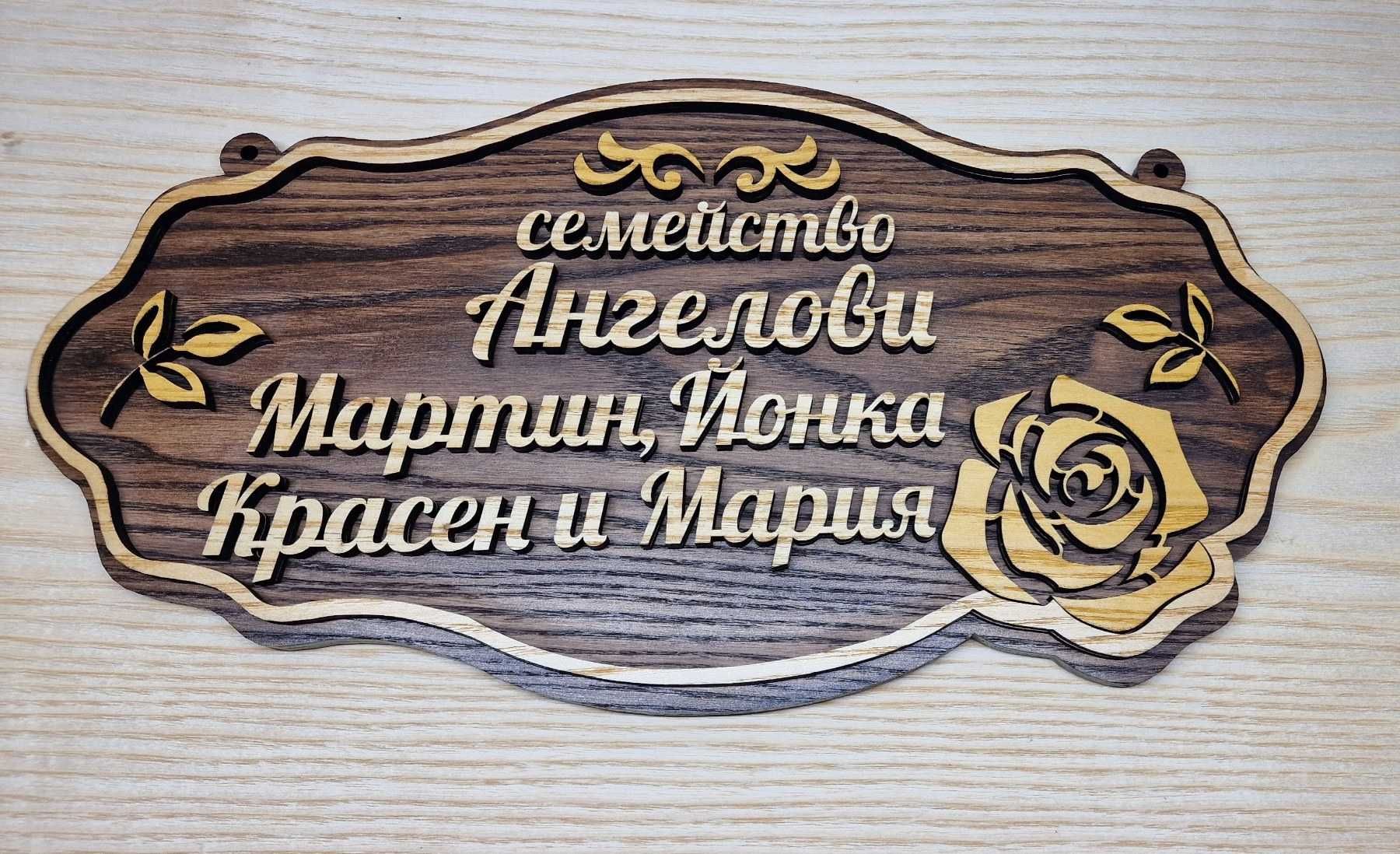 Индивидуални табели по поръчка Табела с надпис с ваш текст за врата