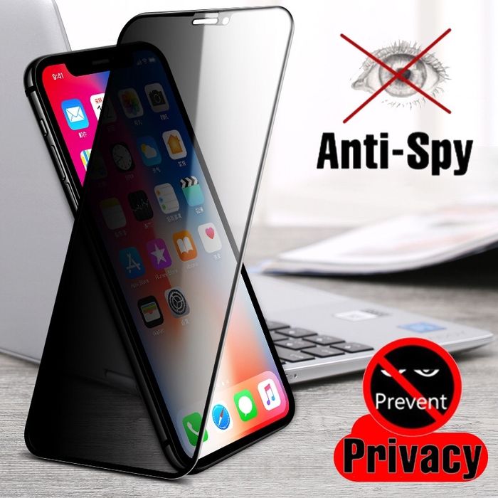 Privacy стъклен протектор за iphone 12,13 mini,11 Pro Max,SE,XS,XR,7