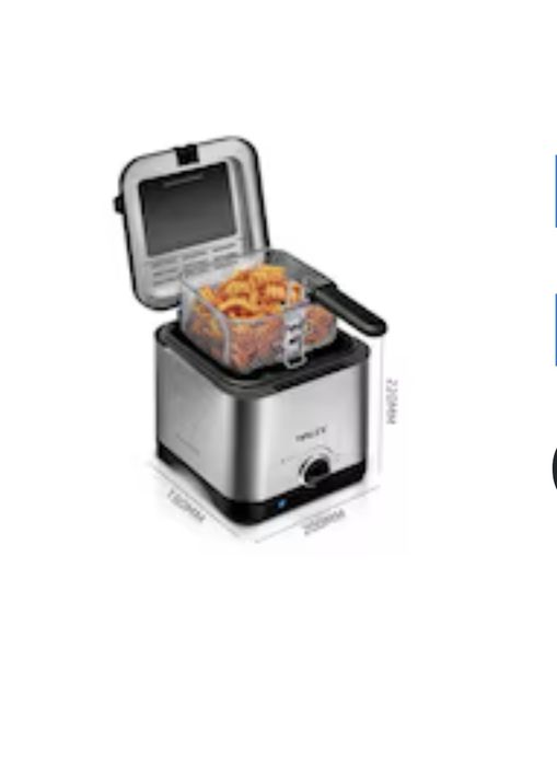 Friteuza Electrica HALEY HY-2505, 1000W, Capacitate 2.5L, Design Argin