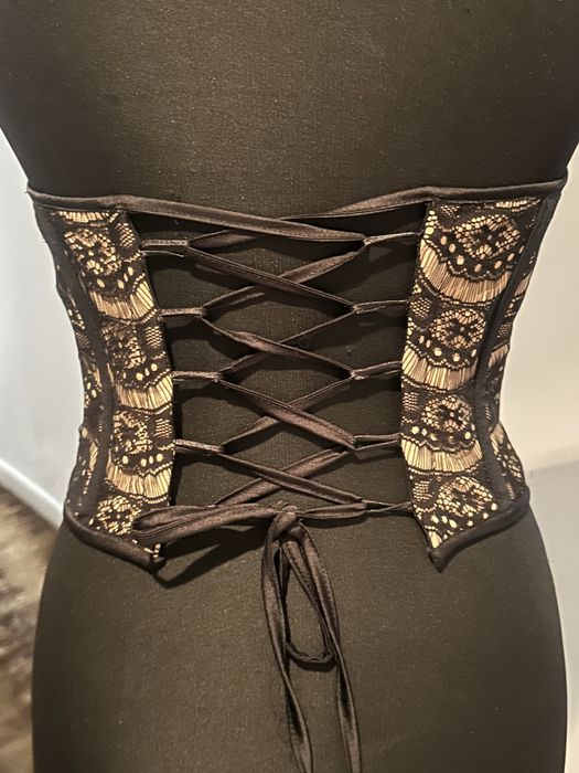 Nou Corset couture negru dantela sexy Ana Radu