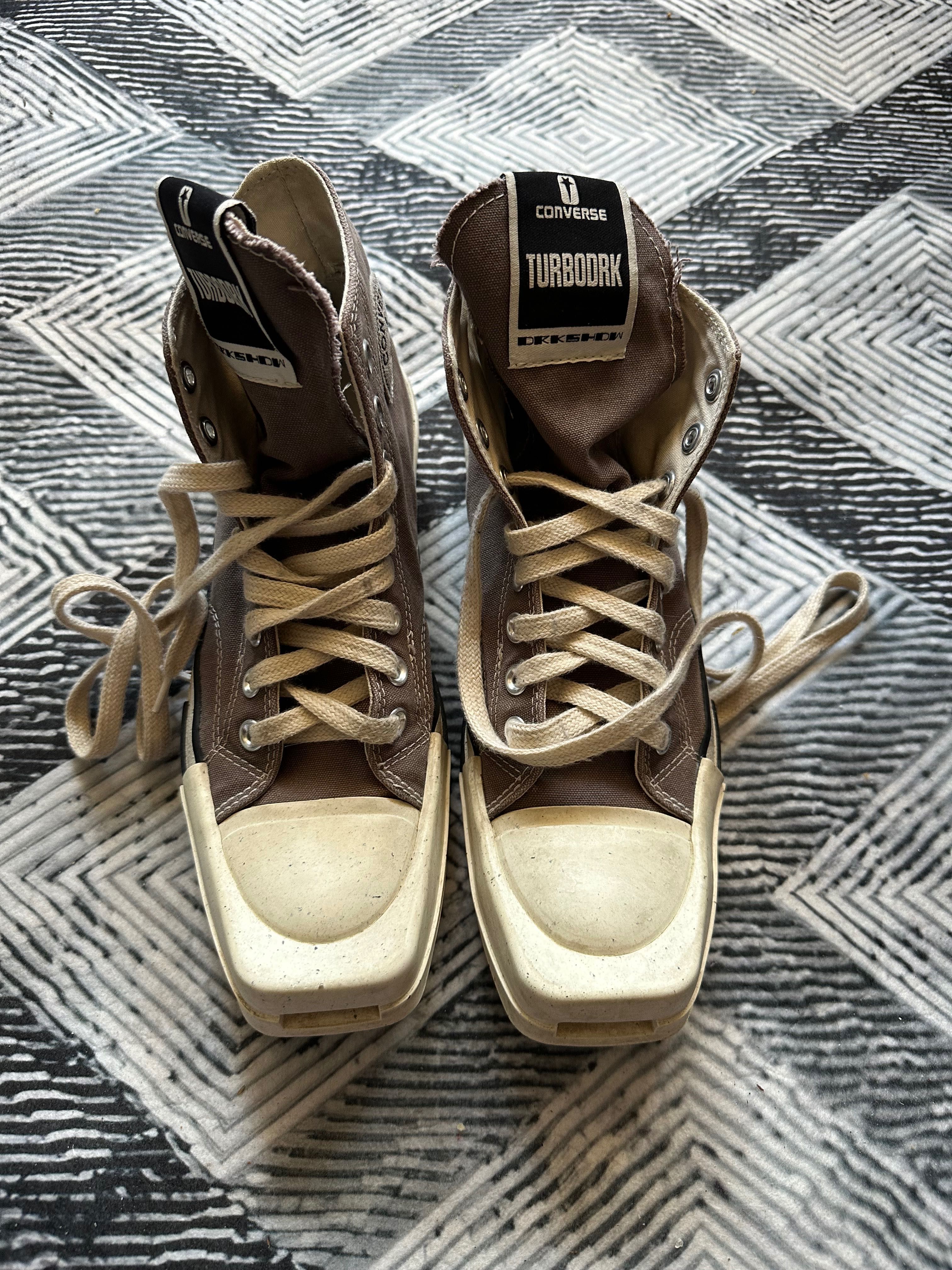 rick owens x converse drkshdw turbodrk