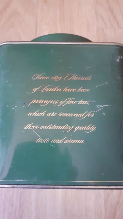 HARRODS - Cutie de ceai , de colecție- din tablă