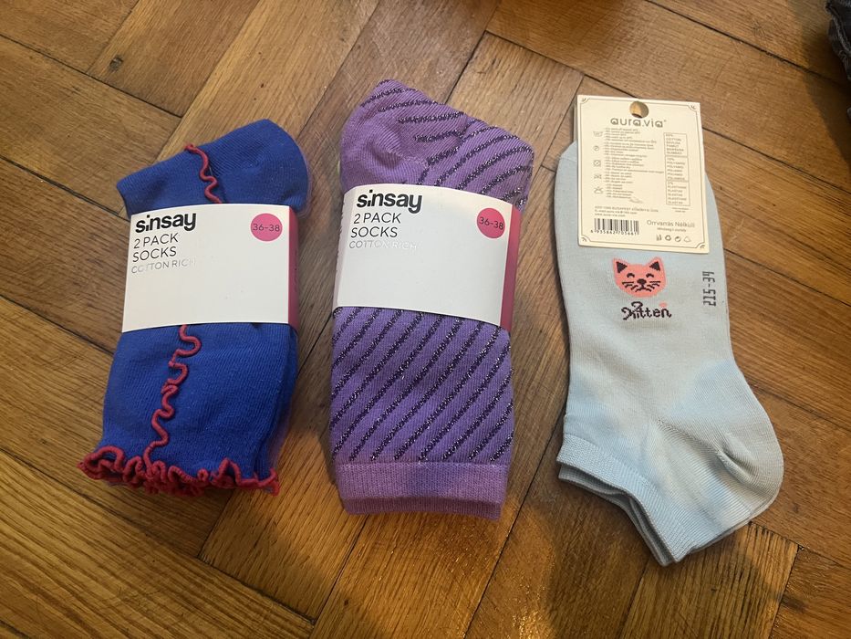 Cinci perechi de sosete cu sclipici