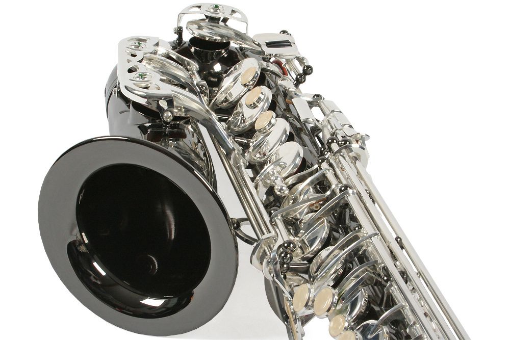 Saxofon Alto Karl Glaser NEGRU+ARGINTIU NOU curbat Saxophone Germania