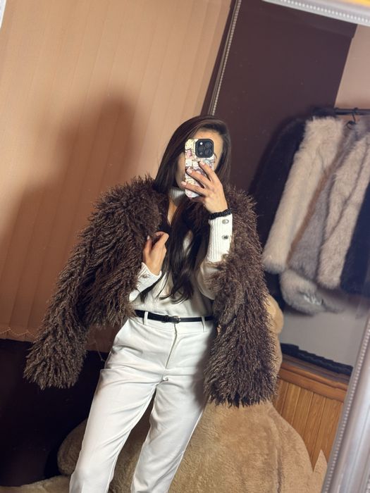 Палто от висок клас еко косъм