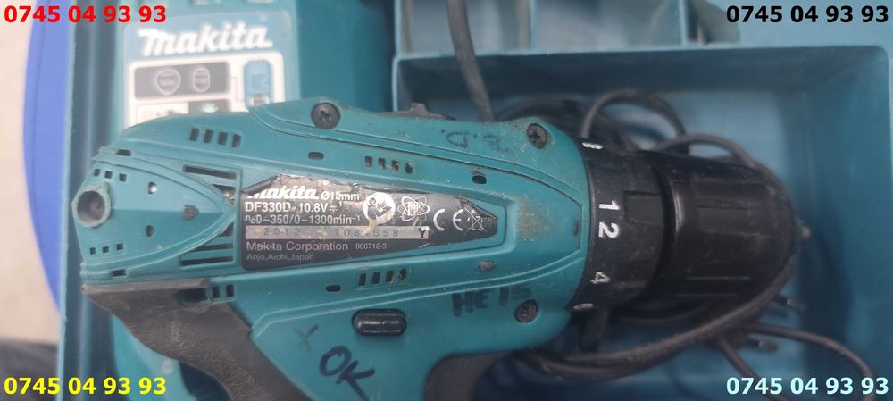 filetanta bormasina Makita DF330D completa  acum. bun incarcator cutie