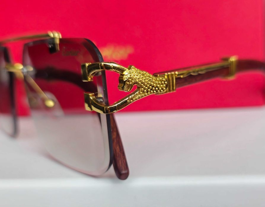 Ochelari de soare Cartier Leopard Green