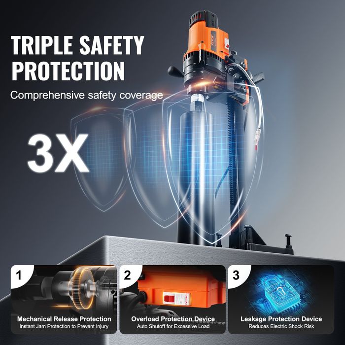 Masina de gaurit cu diamant 3000W,20-201mm,cu suport