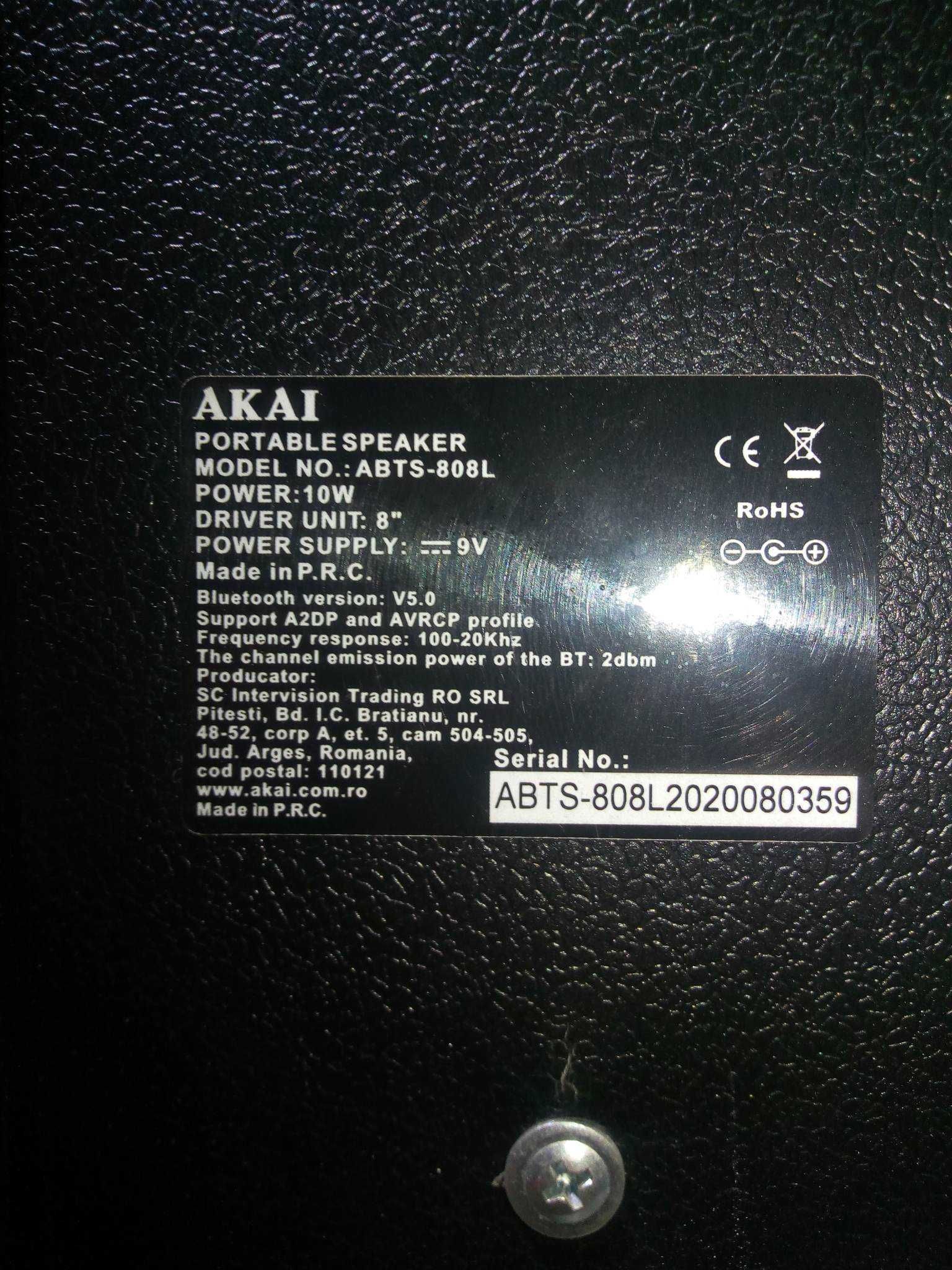Boxa portabila Akai BTS-808L