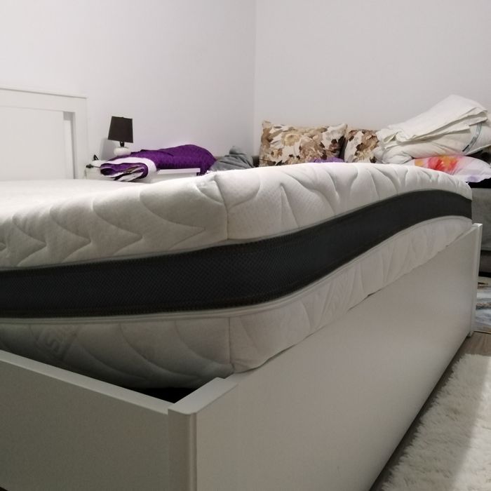 Saltea ortopedica reversibilă, cu strat de 8 cm spuma cu memorie ,160/