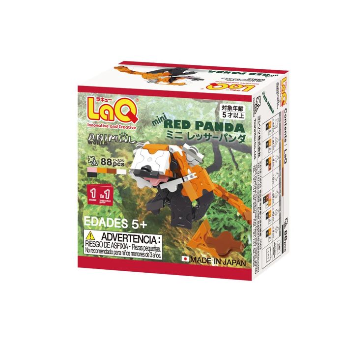 Японски Детски конструктор LaQ Animal World MINI RED PANDA, 88 части