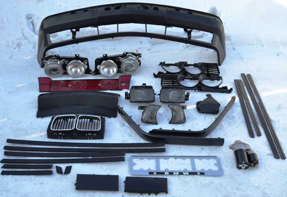 Бампер БМВ Е34 Фары, стартер,туманки,молдинги,решетка,повороты Bmw E34