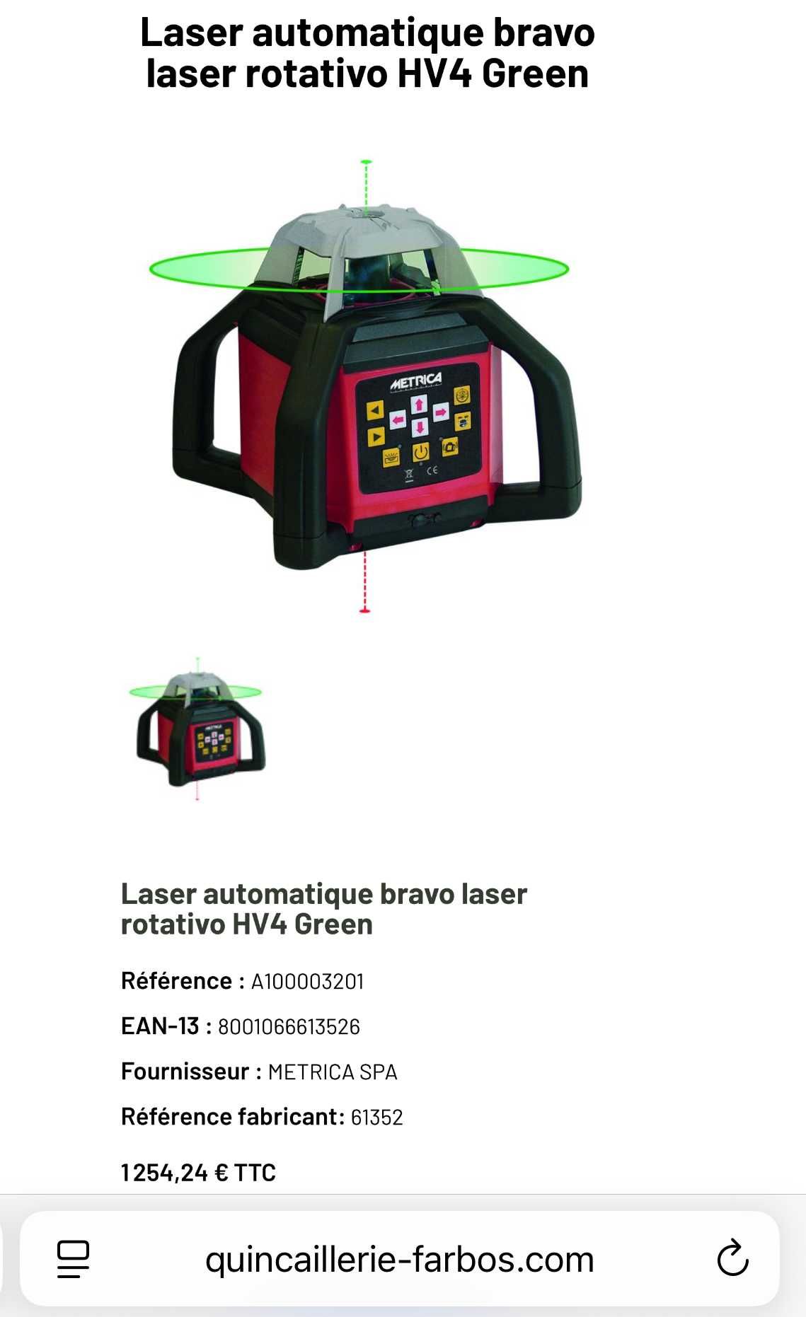 Bravo Laser Rotativo HV4 Green - Ротационен лазерен нивелир зелен лъч