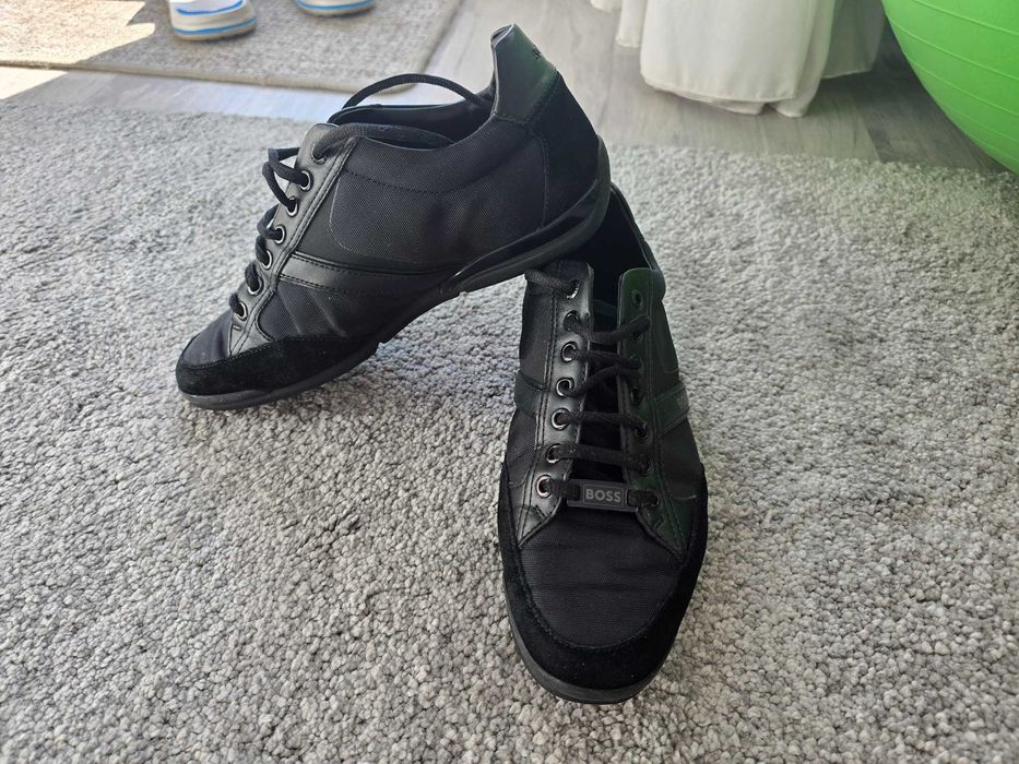 Pantofi sport BOSS Saturn Low Negri