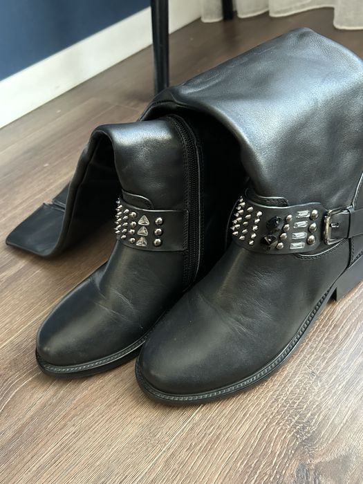 Сапоги зимние НОВЫЕ натуральная кожа и мех 34-35 размеры