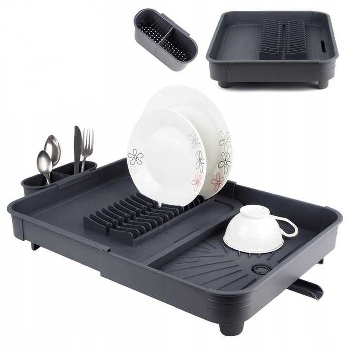 Scurgator de vase extensibil, plastic, gri deschis si gri inchis