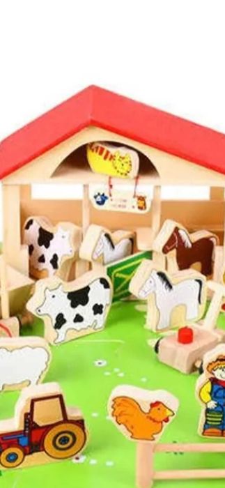 Ferma din lemn,cu diverse accesorii